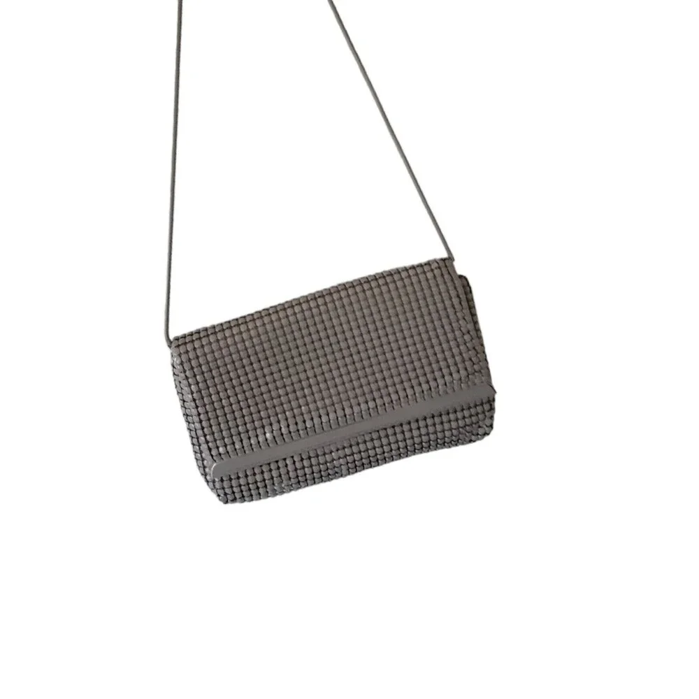 Vintage Mesh Purse Taupe Alumesh Handbag‎ Clutch